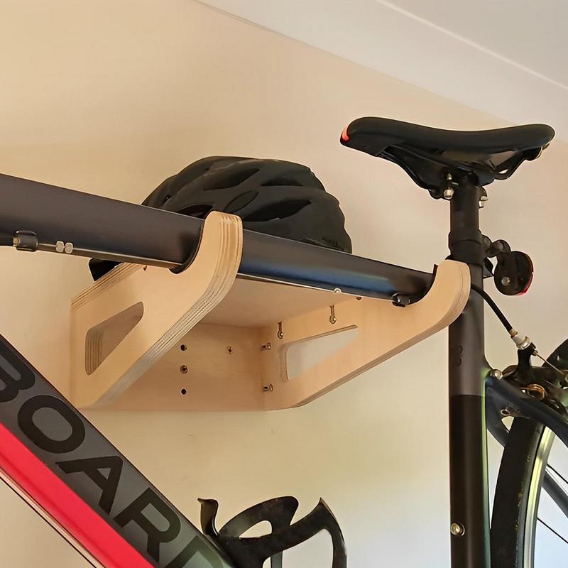 Cycling Gear Wall Organizer - Настенная деревянная вешалка для велосипеда, велосипедный
