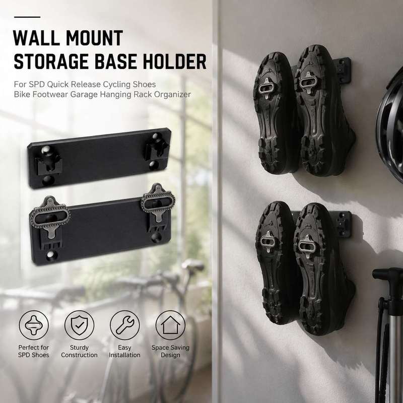 Cycling Gear Wall Organizer - Настенное крепление-держатель для хранения велосипедной обуви