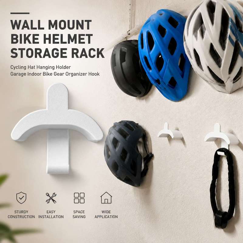 Cycling Gear Wall Organizer - Настенный держатель для хранения велосипедных шлемов,