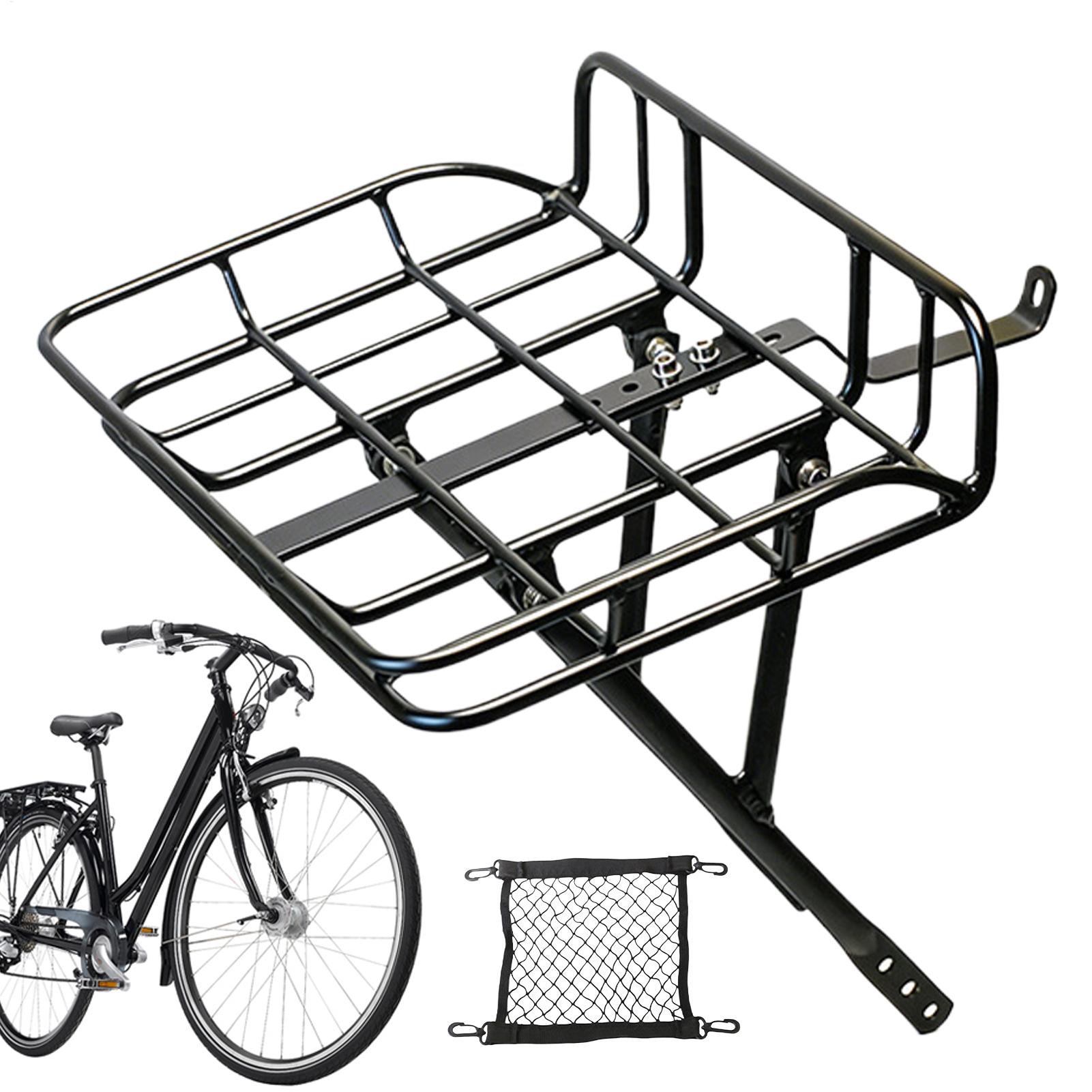 Bike Cargo Rack - Быстросъемная передняя велосипедная корзина большой вместимости,