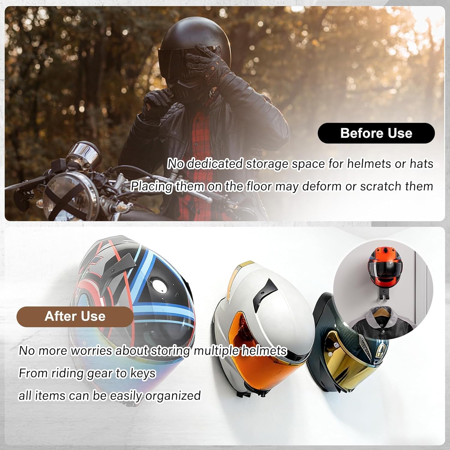 Настенный держатель для мотоци – обзор и цена Cycling Gear Wall Organizer